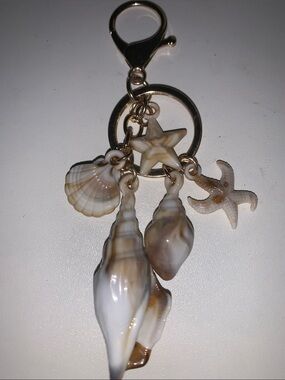 Shell & Starfish bag/purse Charm Keychain
